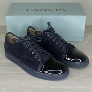 Lanvin Sneakers, 'Navy Suede' Lak Toe (44)