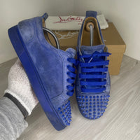 Christian Louboutin Sneakers, 'Electric Blue' Junior Spikes (42)