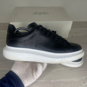 Alexander McQueen Sneakers, Herre 'Black Leather' Oversized  (44.5)