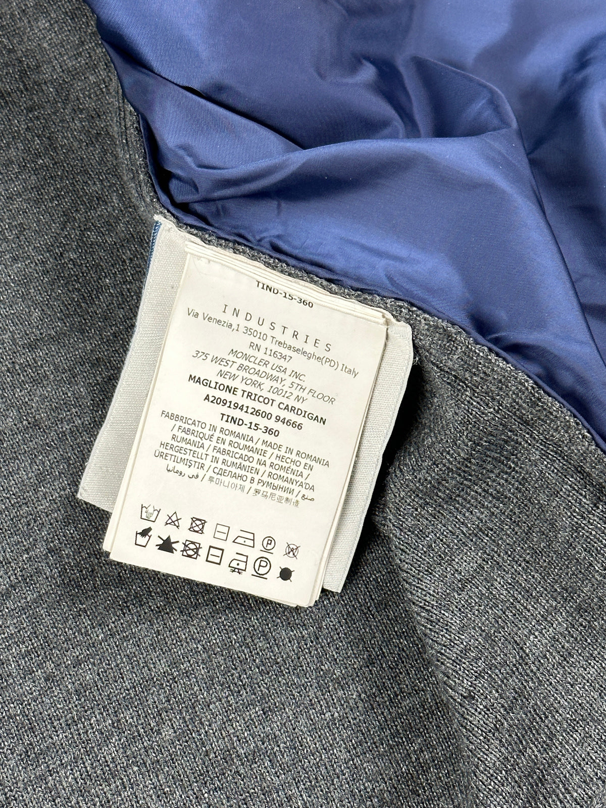 Moncler Cardigan, Herre 'Blå' Maglia (Medium)