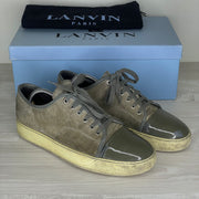 Lanvin Sneakers, 'Grey Suede' Lak Toe (41)