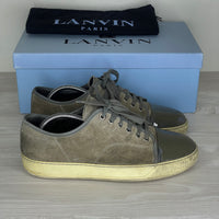 Lanvin Sneakers, 'Grey Suede' Lak Toe (41)