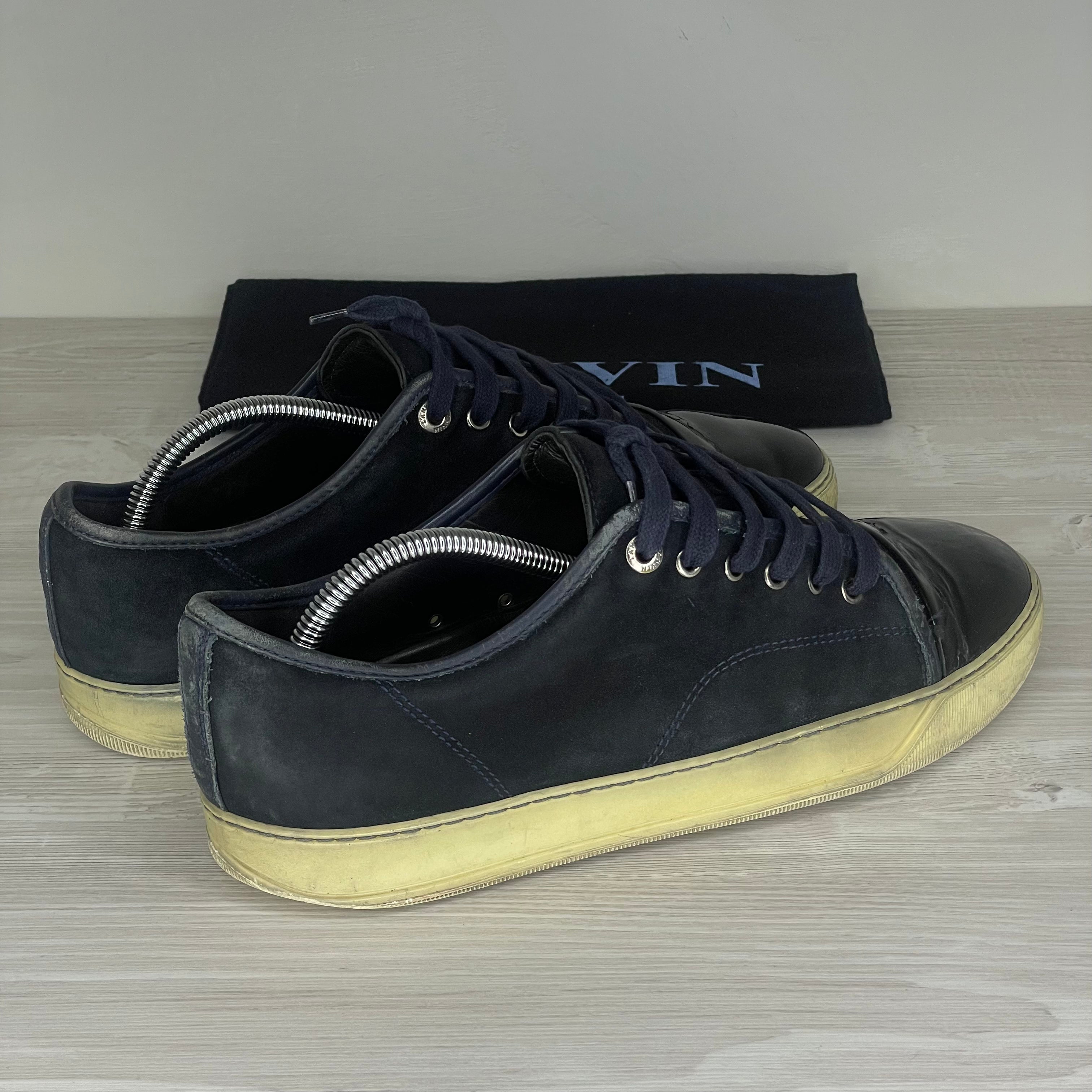 Lanvin Sneakers, 'Navy Suede' Lak Toe (42)