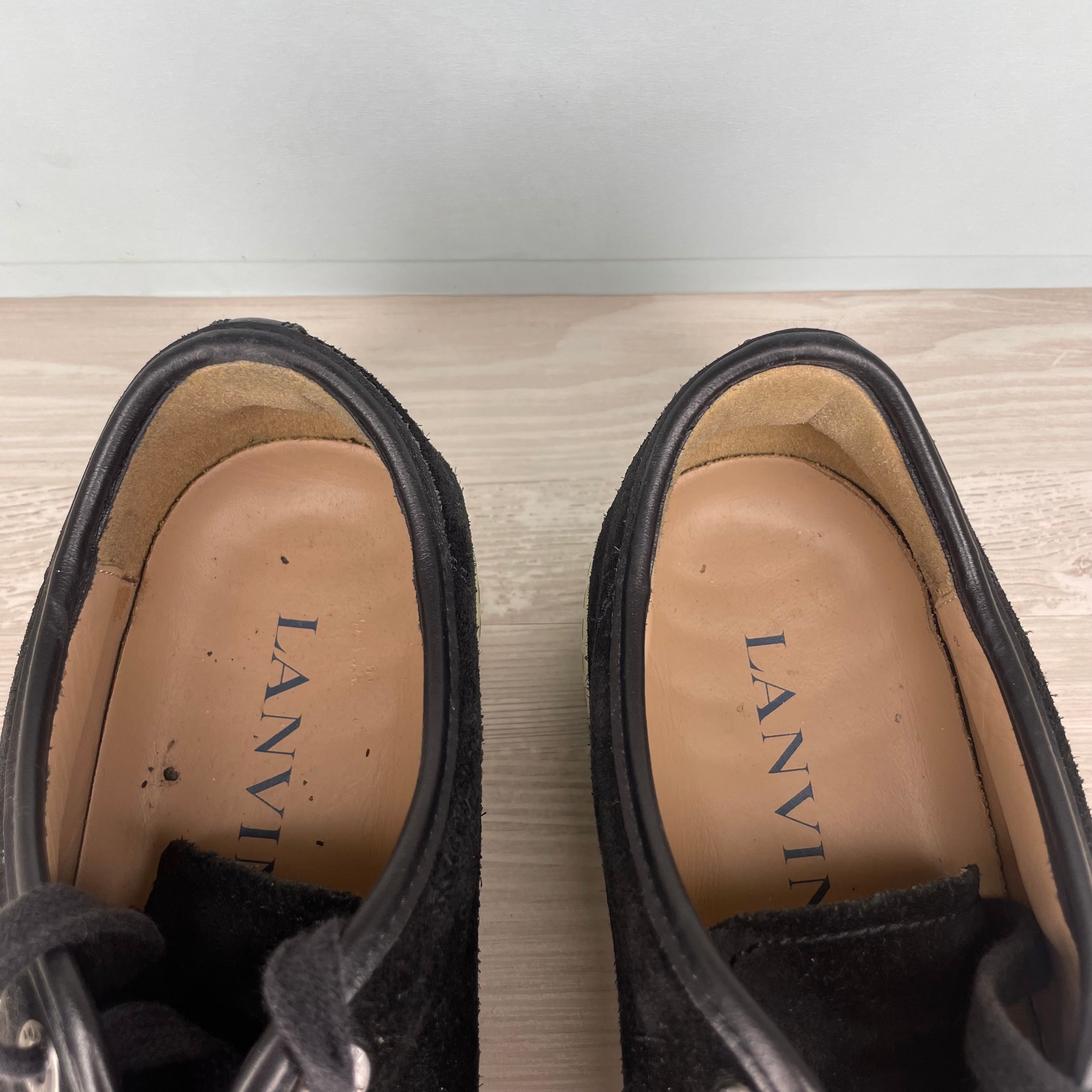 Lanvin Sneakers, 'Black Suede' Mat Toe (42)