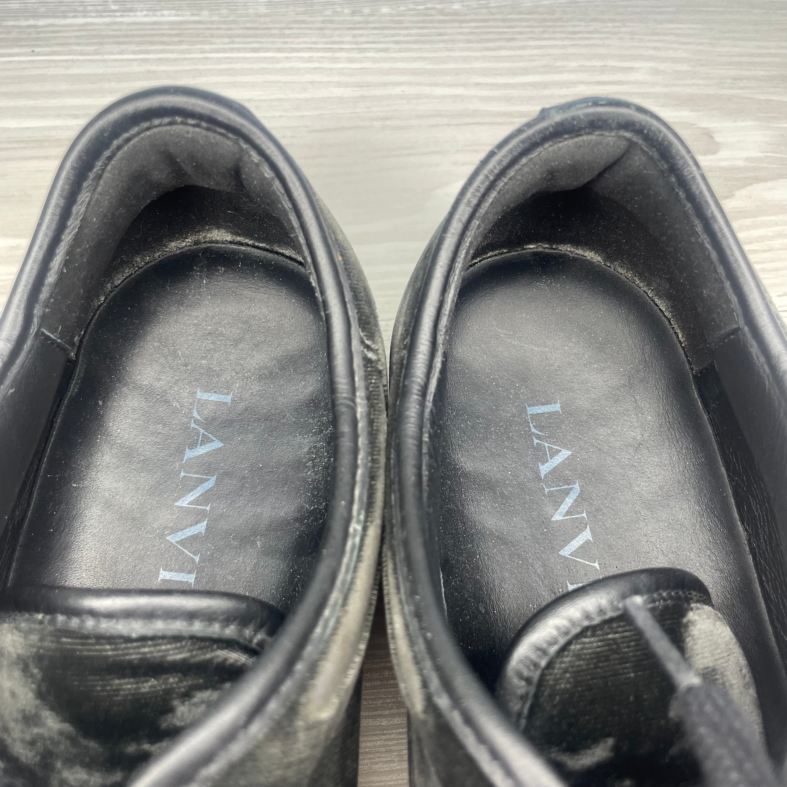 Lanvin Sneakers, 'Black Velour' Mat Toe (44)