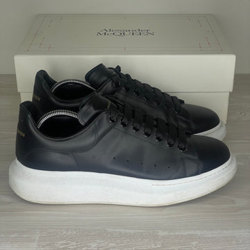 Alexander McQueen Sneakers, Herre 'Black Leather' Oversized  (44.5)