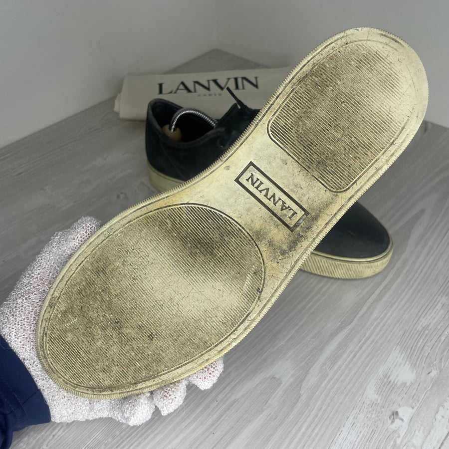 Lanvin Sneakers, Grey Suede 'Mat Toe' (43)