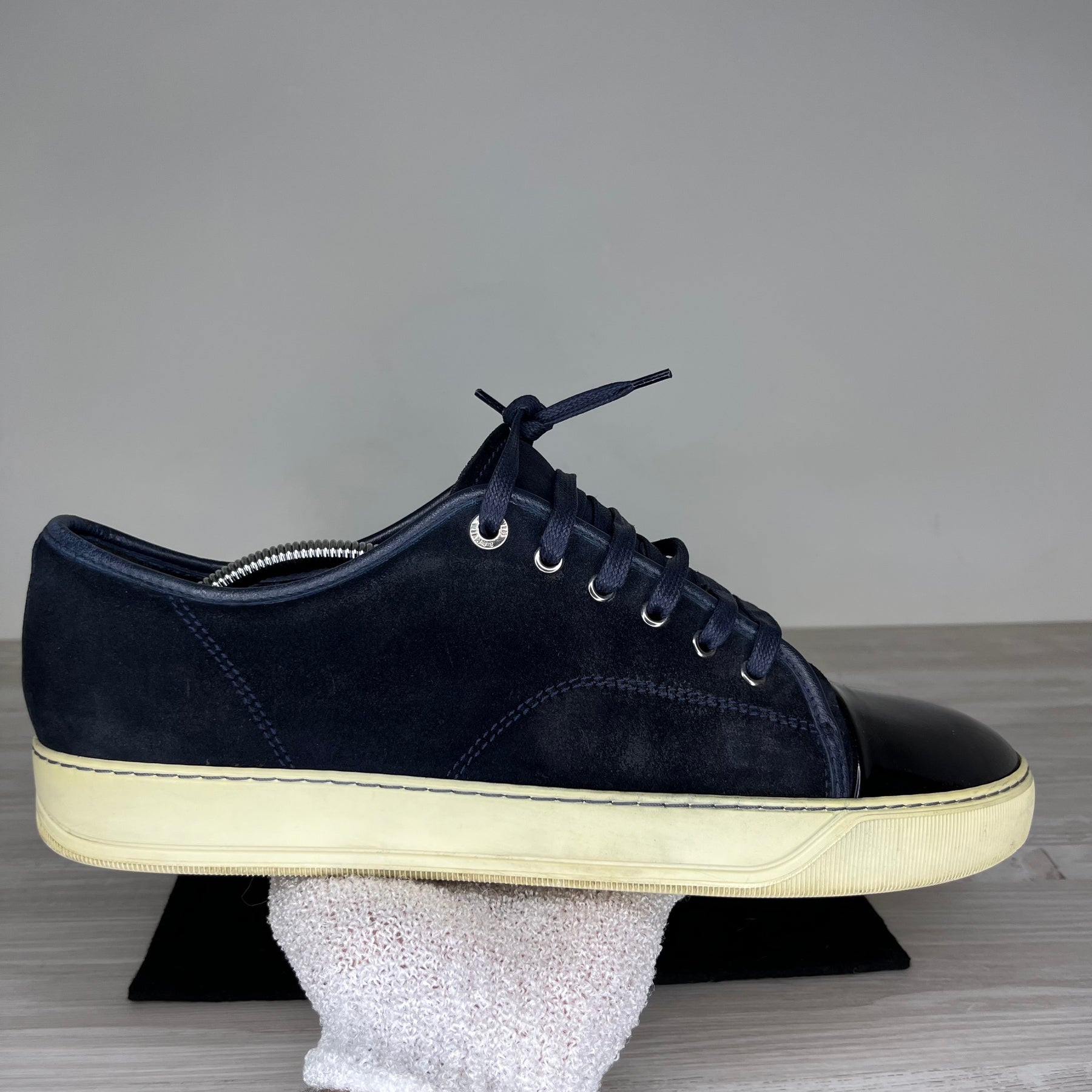 Lanvin Sneakers, Herre ‘Navy Blue’ Lak Toe (45)