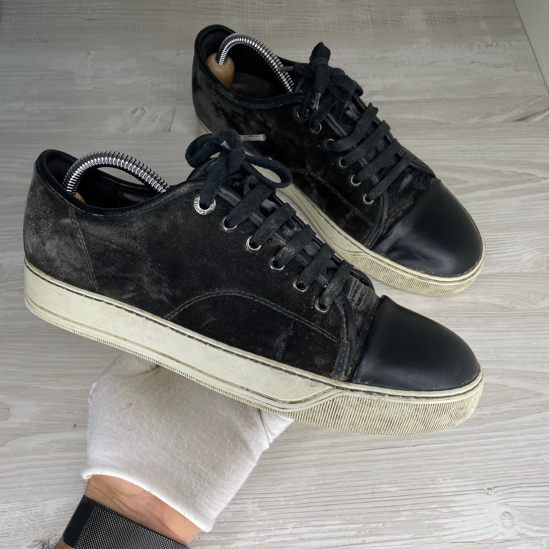 Lanvin Sneakers, Herre 'Sort' Mat Toe (40)