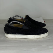 Christian Louboutin, 'Black Suede' Pik Boat (42)
