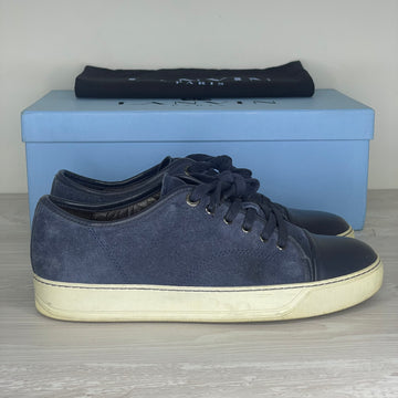 Lanvin Sneakers, Dark Blue Suede 'Mat Toe' (40)