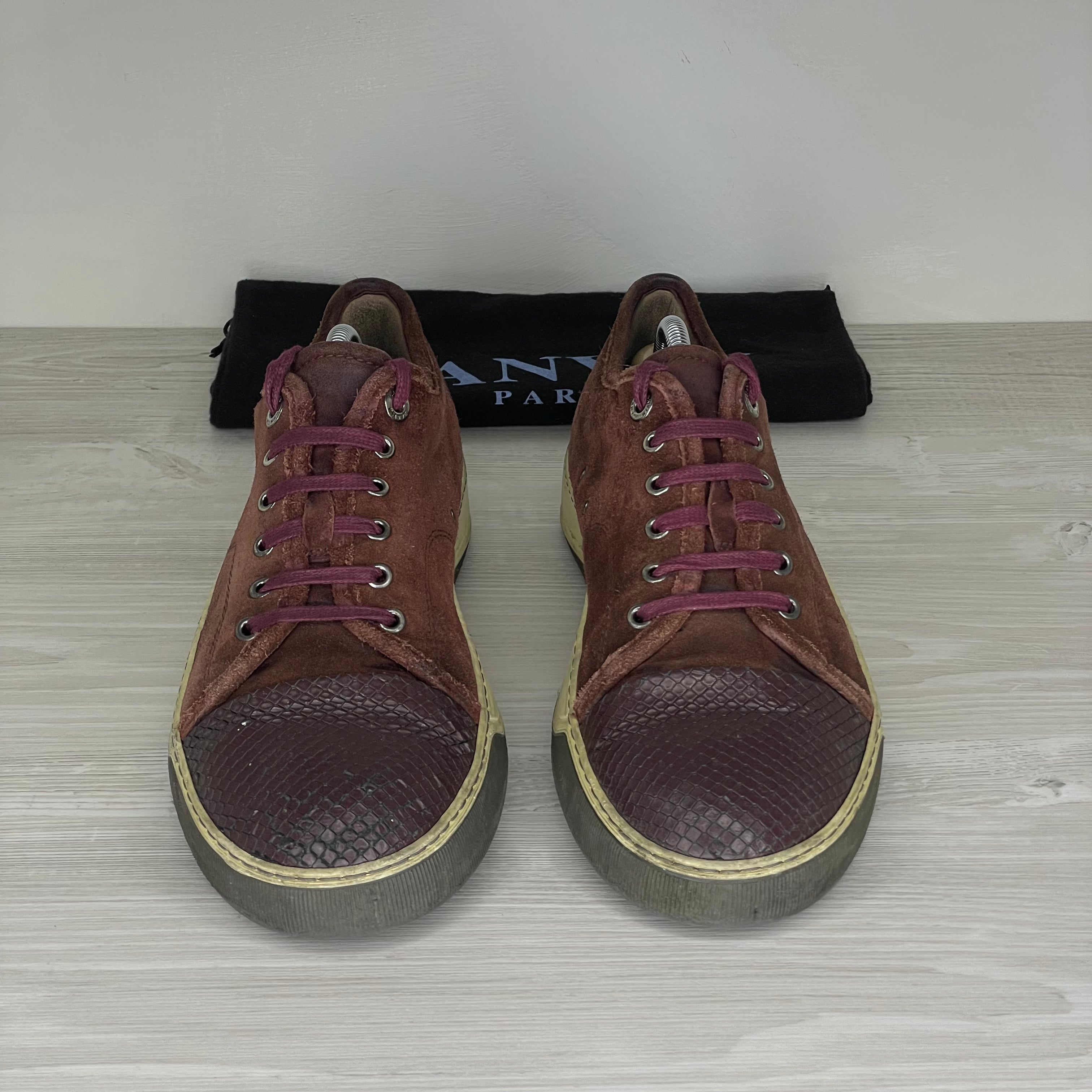 Lanvin Sneakers, 'Bordeaux Suede' Mat Toe (42)