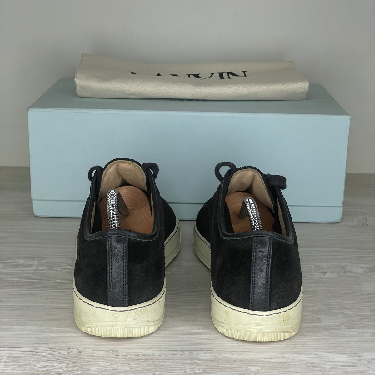 Lanvin Sneakers, 'Black Suede' Mat Toe (42)