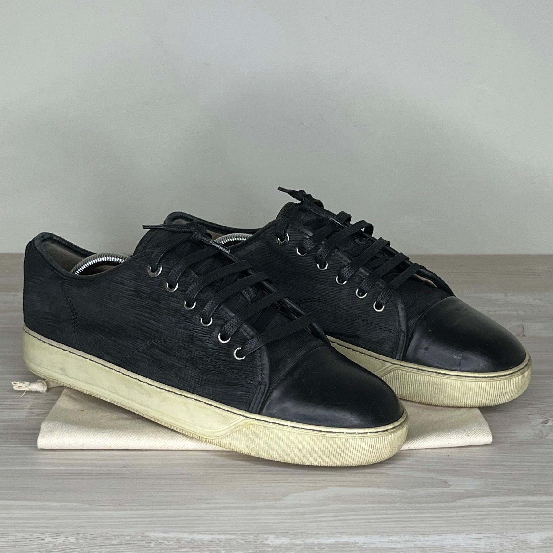 Lanvin Sneakers, Herre ‘Navy Blue’ Mat Toe (42)