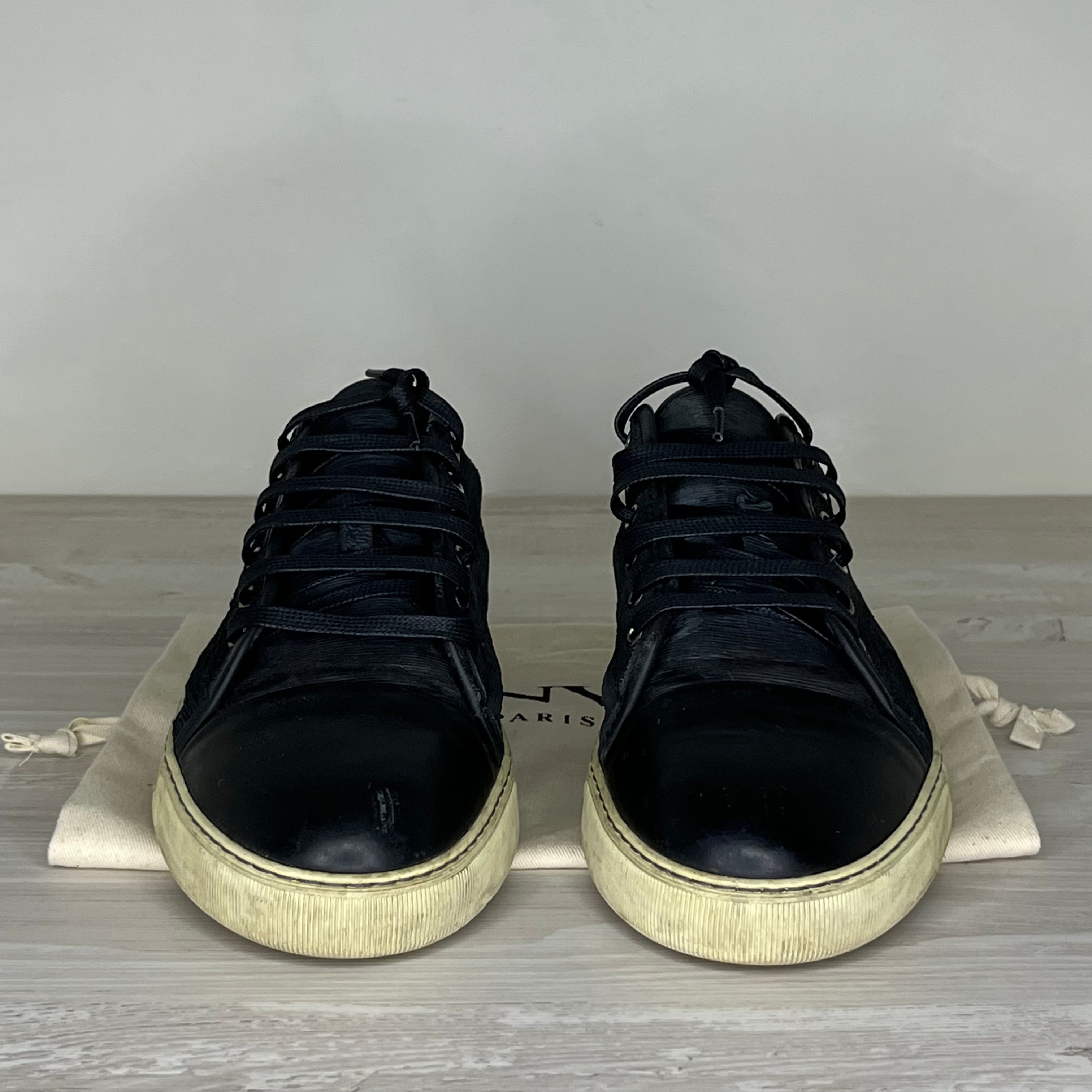 Lanvin Sneakers, Herre ‘Navy Blue’ Mat Toe (42)