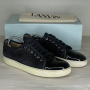 Lanvin Sneakers, 'Black Suede' Lak Toe (43)