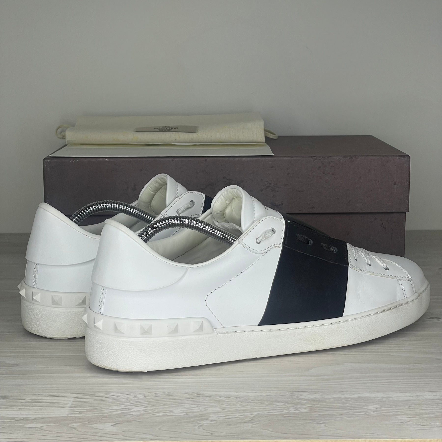 Valentino Sneakers, 'Black Stripe' Open (43)