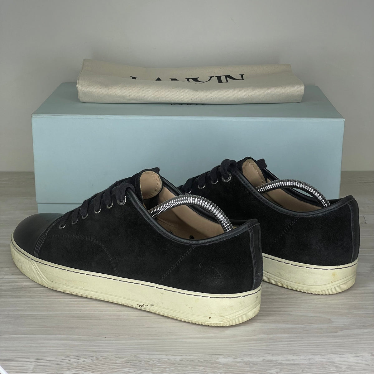 Lanvin Sneakers, 'Black Suede' Mat Toe (42)