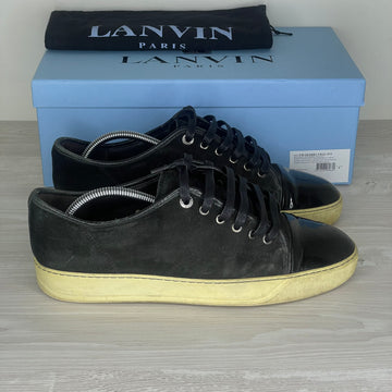 Lanvin Sneakers, 'Black Suede' Lak Toe (43)