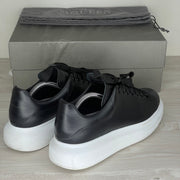 Alexander McQueen Sneakers, 'Black Leather' Oversized  (41)