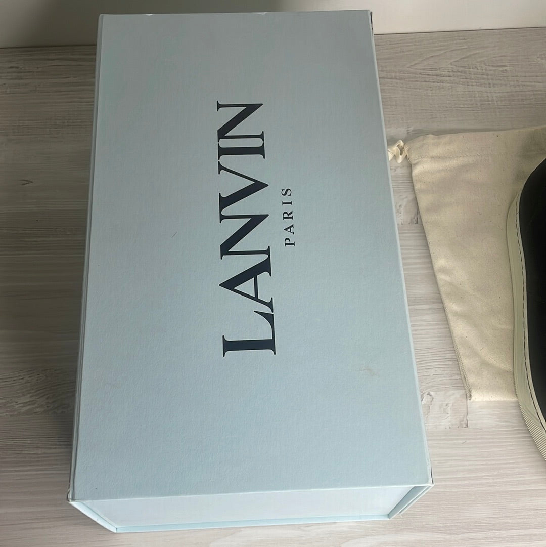 Lanvin Sneakers, Herre 'Sort' Lak Toe (43)
