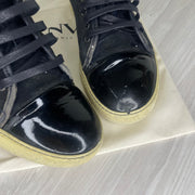 Lanvin Sneakers, 'Black Suede' Lak Toe (43)