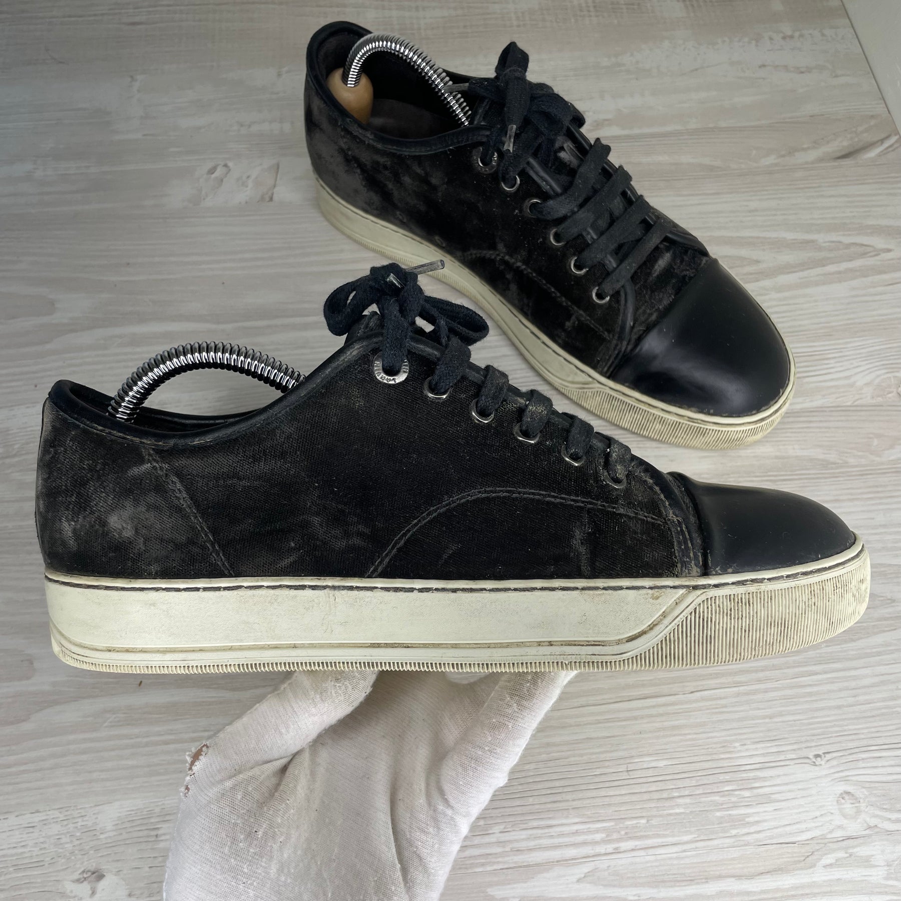 Lanvin Sneakers, Herre 'Sort' Mat Toe (40)