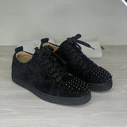 Christian Louboutin Sneakers, 'Black Suede' Junior Spikes (42)