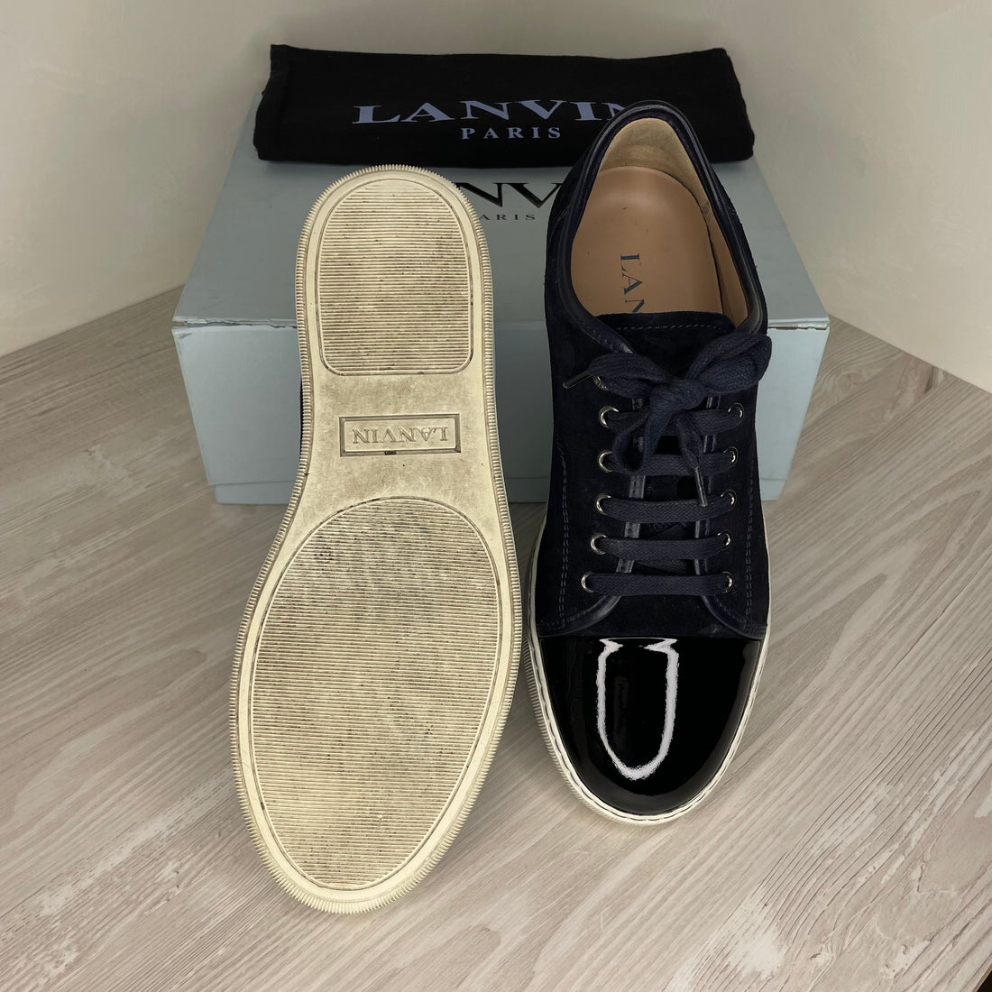 Lanvin Sneakers, Cap Toe Navy (41)