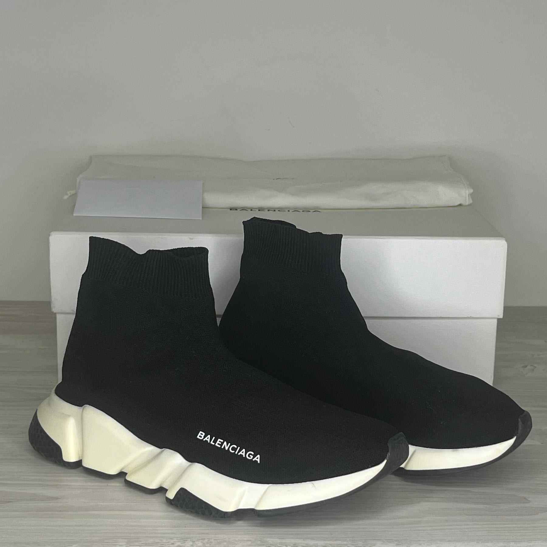 Balenciaga Sneakers, Black Speed Trainers (40)