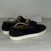 Christian Louboutin, 'Black Suede' Pik Boat (42)