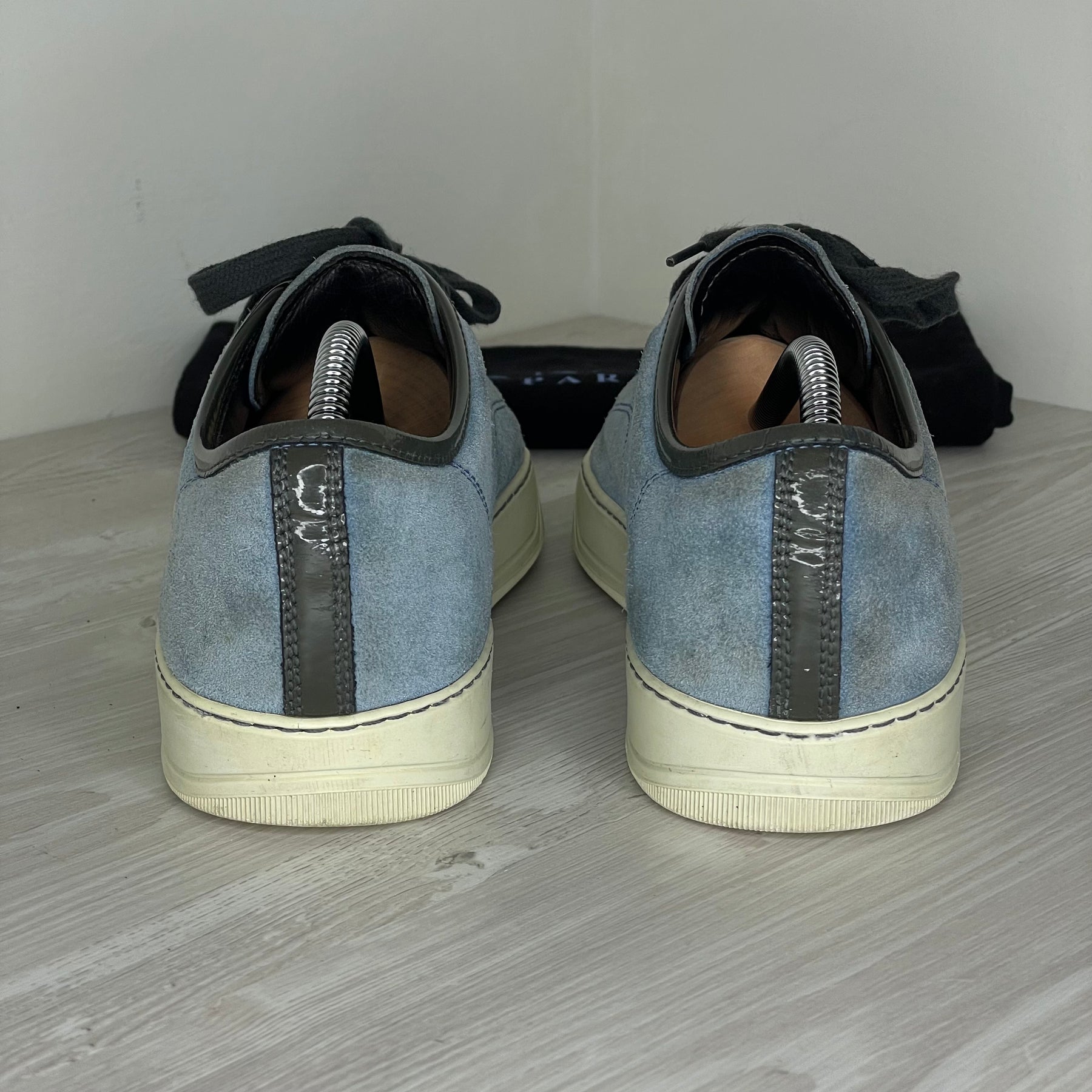 Lanvin Sneakers, Blue Suede 'Lak Toe' (41)