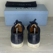 (RESERVERET) Lanvin Sneakers, 'Navy Suede' Lak Toe (43)