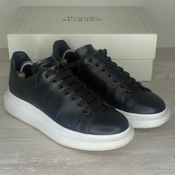 Alexander McQueen Sneakers, Herre 'Black Leather' Oversized  (44.5)