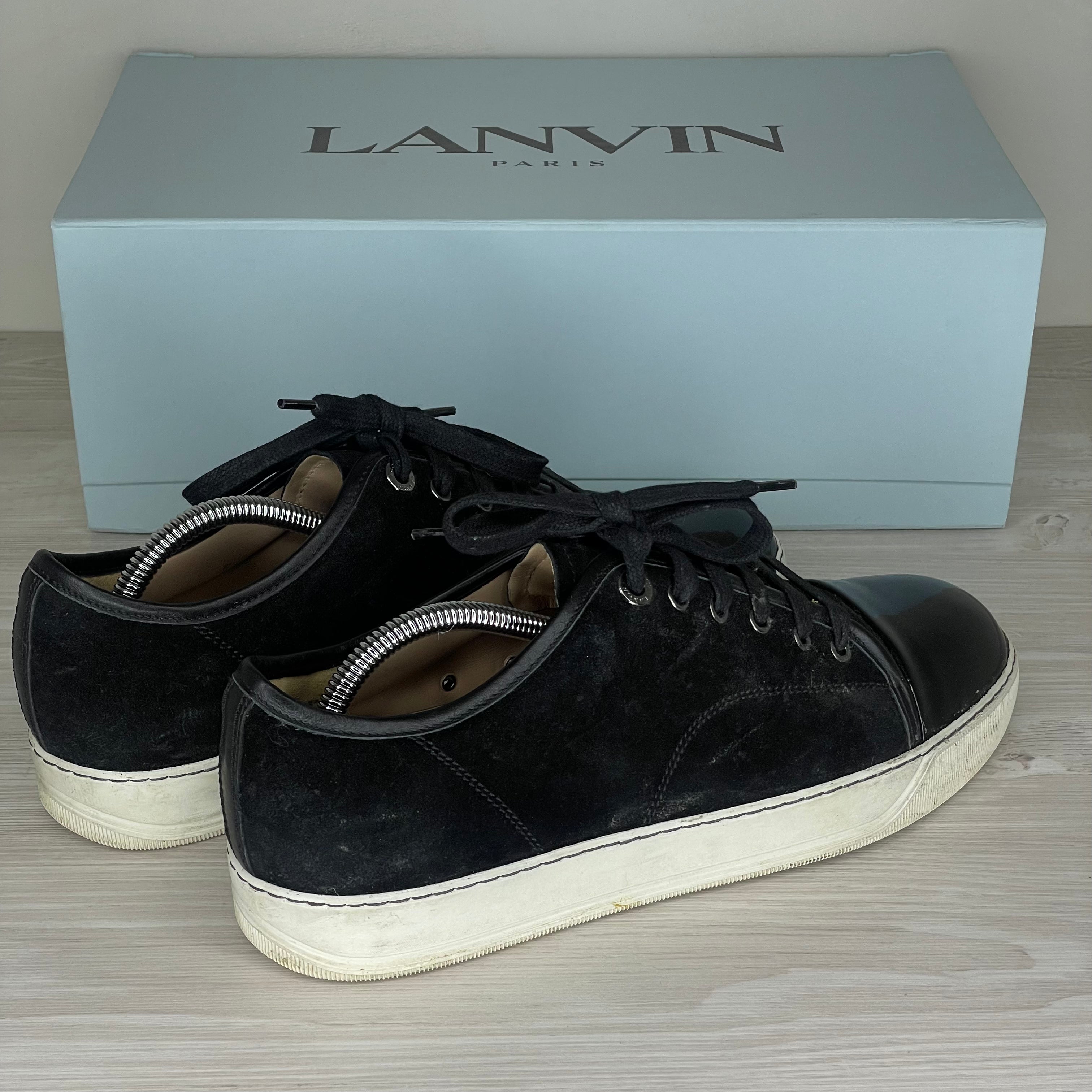 Lanvin Sneakers, 'Black Suede' Lak Toe (41)
