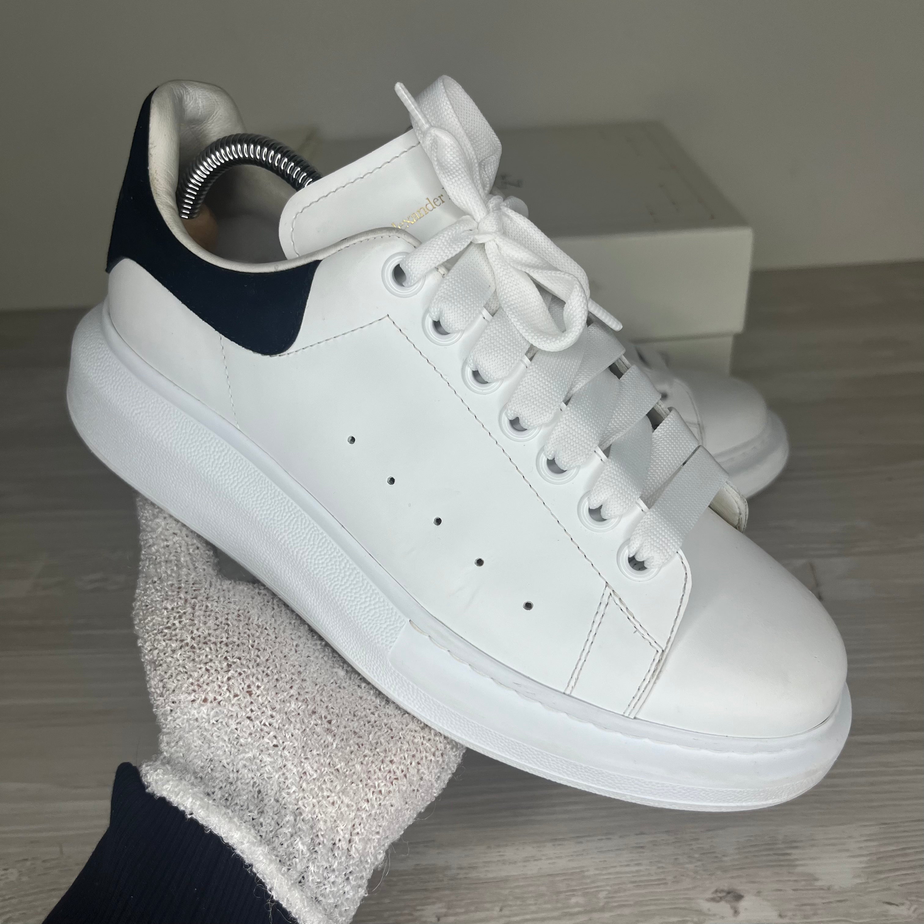 Alexander McQueen Sneakers, 'Hvid Læder' Oversized (40)