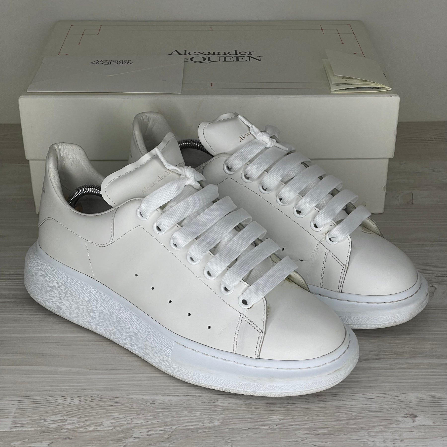 Alexander McQueen Sneakers, 'White Leather' Oversized (43)