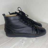 Christian Louboutin Sneakers, 'Black Leather' High (44.5)