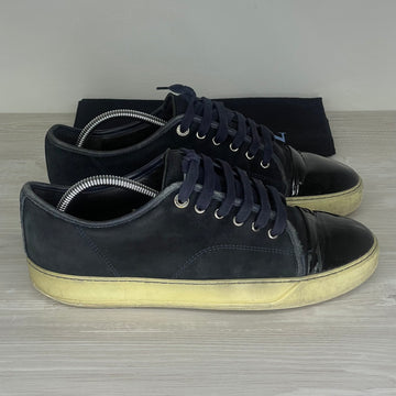 Lanvin Sneakers, 'Navy Suede' Lak Toe (42)