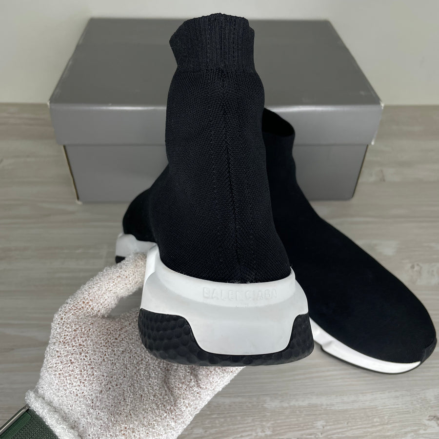 Balenciaga Sneakers, 'Black/White' Speed Trainers (44)