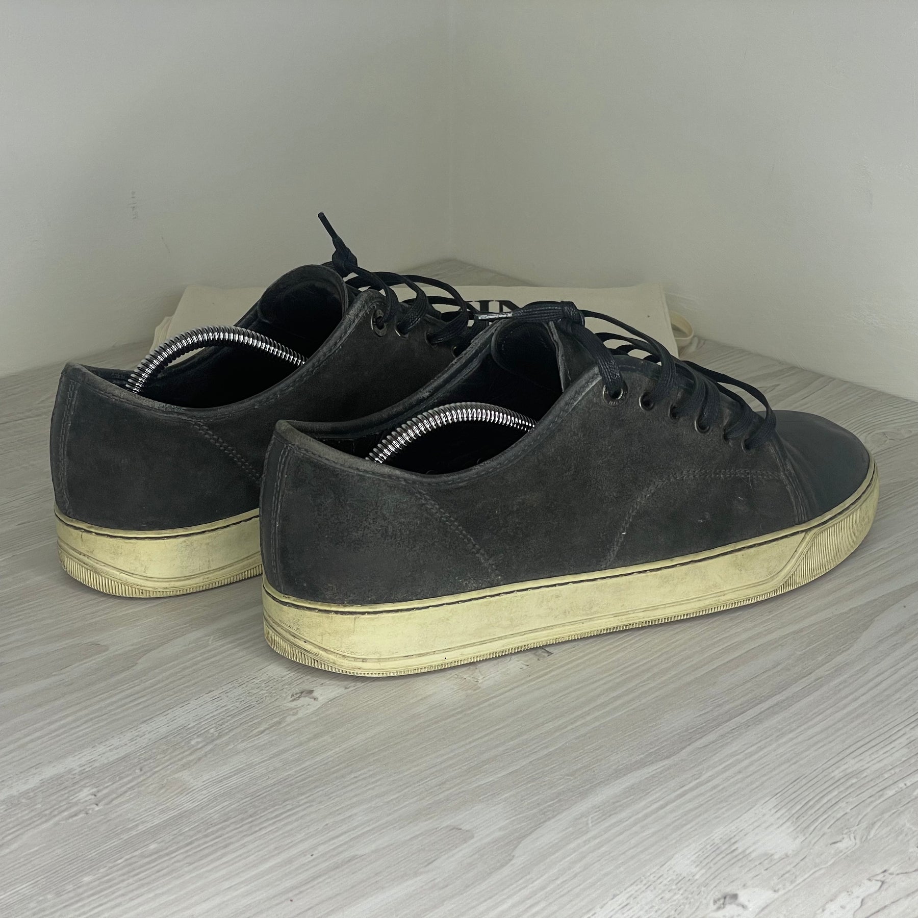 Lanvin Sneakers, Grey Suede 'Mat Toe' (43)