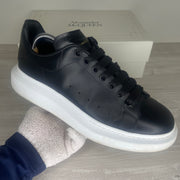 Alexander McQueen Sneakers, Herre 'Black Leather' Oversized  (44.5)